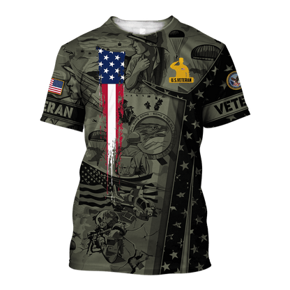 U.S. Veteran, Brave soldiers, wholeheartedly serving the country, Zip Hoodie