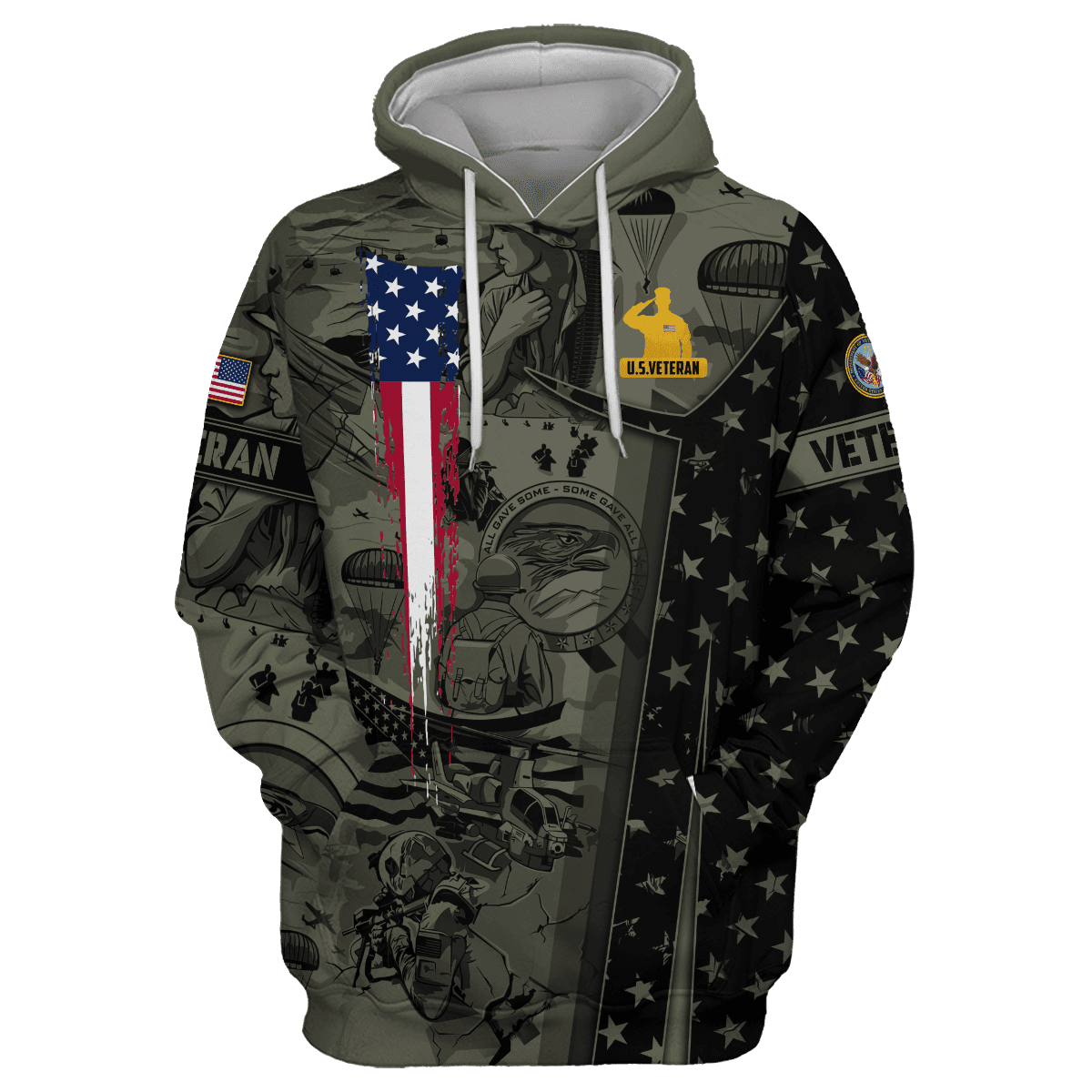 U.S. Veteran, Brave soldiers, wholeheartedly serving the country, Zip Hoodie