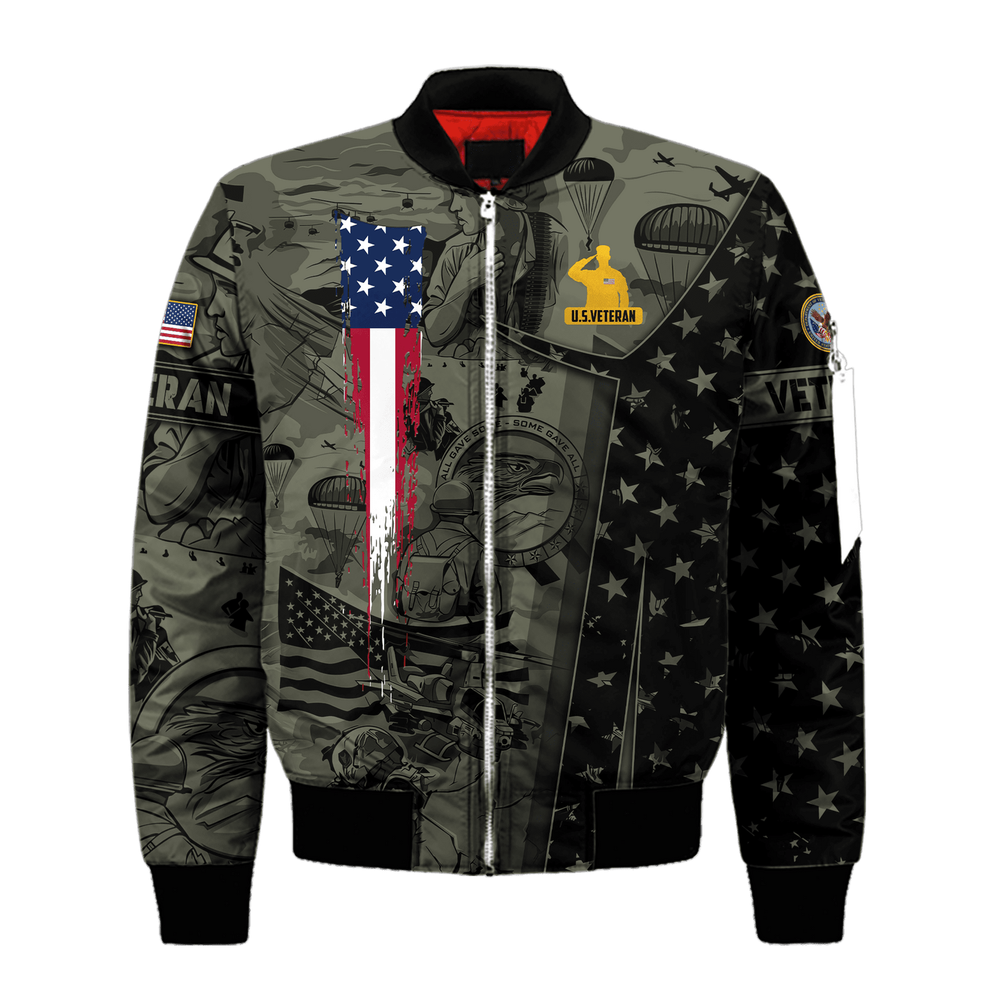 U.S. Veteran, Brave soldiers, wholeheartedly serving the country, Zip Hoodie
