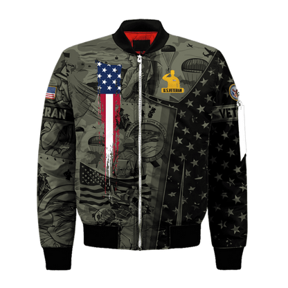 U.S. Veteran, Brave soldiers, wholeheartedly serving the country, Zip Hoodie