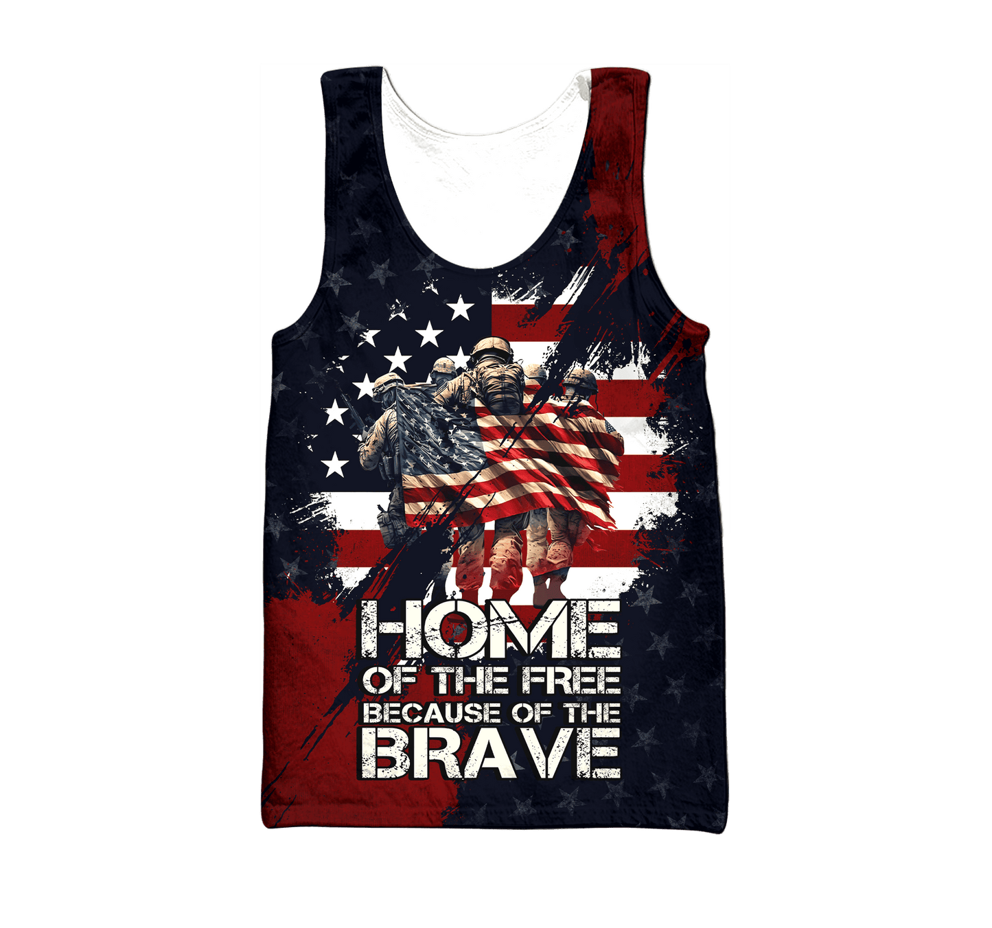 U.S. Veteran, Home Of The Free Because Of The Brave, Zip Hoodie