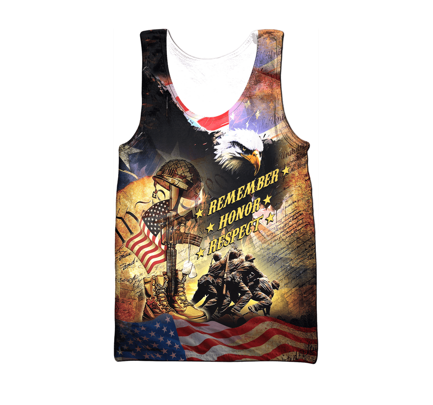 U.S. Veteran, Remember - Honor - Respect, Zip Hoodie