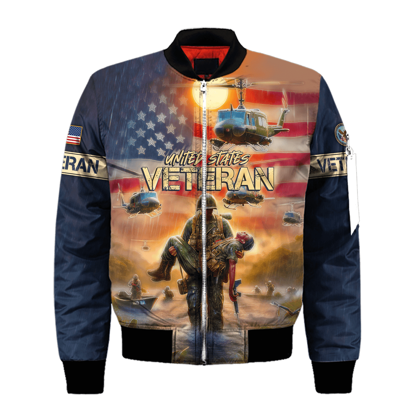 Thank You Veterans, Remember Those Who Have Fallen, Zip Hoodie