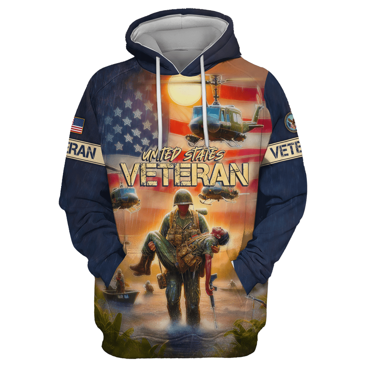 Thank You Veterans, Remember Those Who Have Fallen, Zip Hoodie