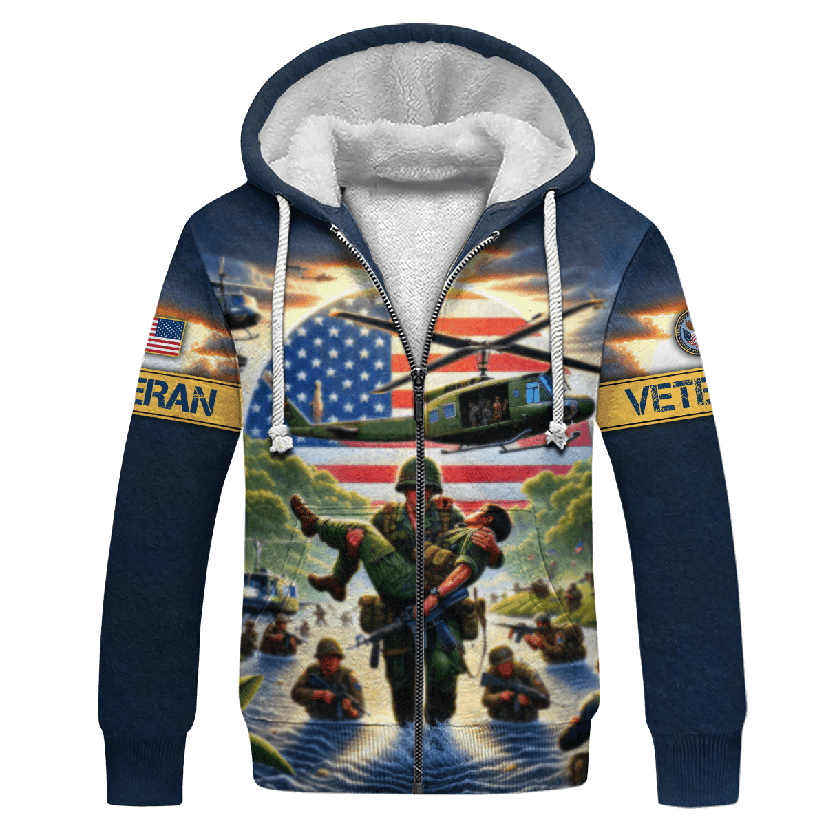 Thank You Veterans, All Gave Some - Some Gave All, Zip Hoodie