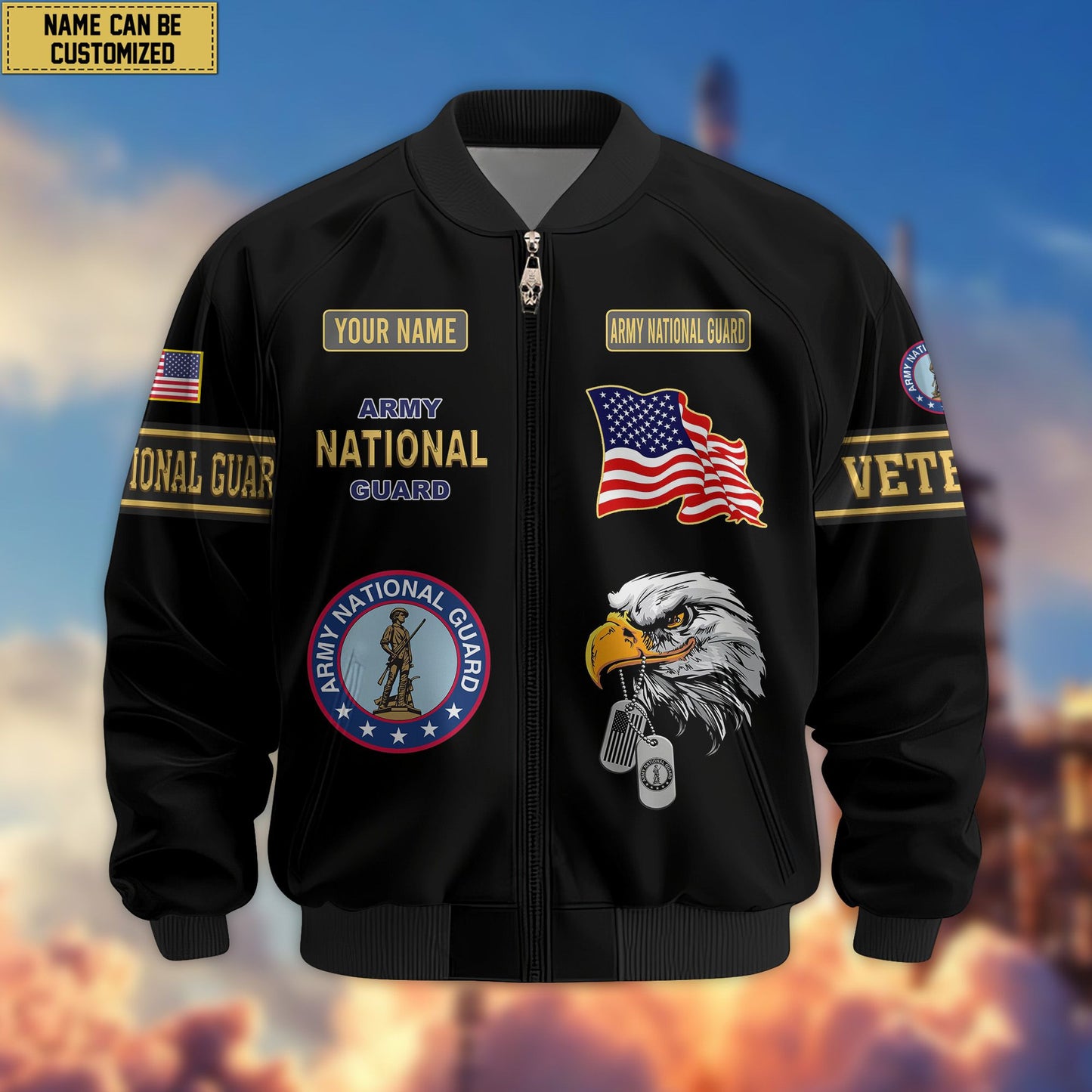 Premium Personalized US Veterans Bomber Jacket da120901, Gifts For US Veterans, Gifts For Veterans Day