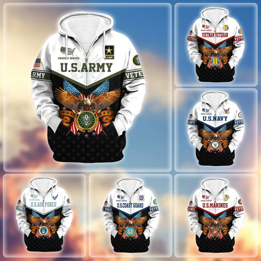 Premium US Veterans Zip Hoodie da130902, Gifts For US Veterans, Gifts For Veterans Day