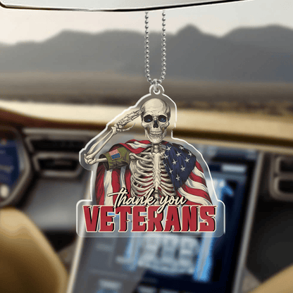 Thank You Veterans, Veterans Day - Car Hanging Ornament, easychoo.com