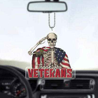 Thank You Veterans, Veterans Day - Car Hanging Ornament, easychoo.com