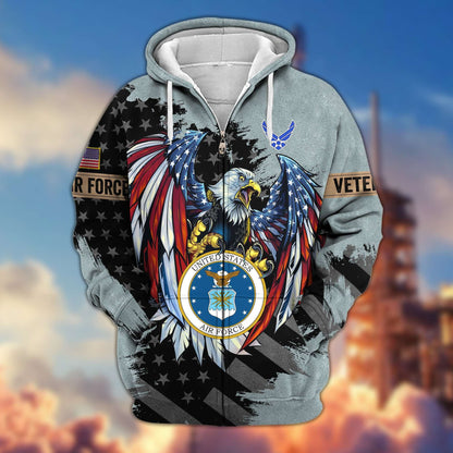 Premium US Veterans Zip Hoodie HG190913, Gifts For Veterans Day, easychoo.com