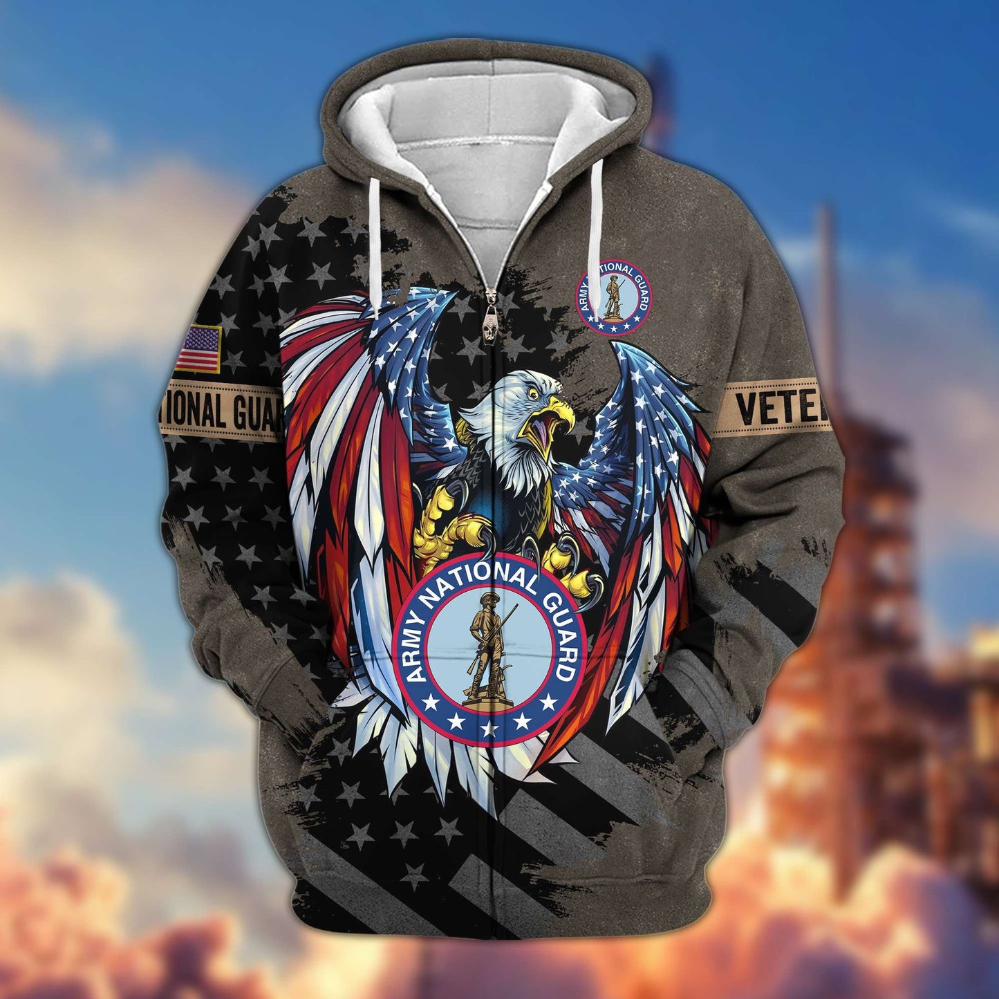 Premium US Veterans Zip Hoodie HG190913, Gifts For Veterans Day, easychoo.com