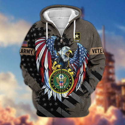 Premium US Veterans Zip Hoodie HG190913, Gifts For Veterans Day, easychoo.com