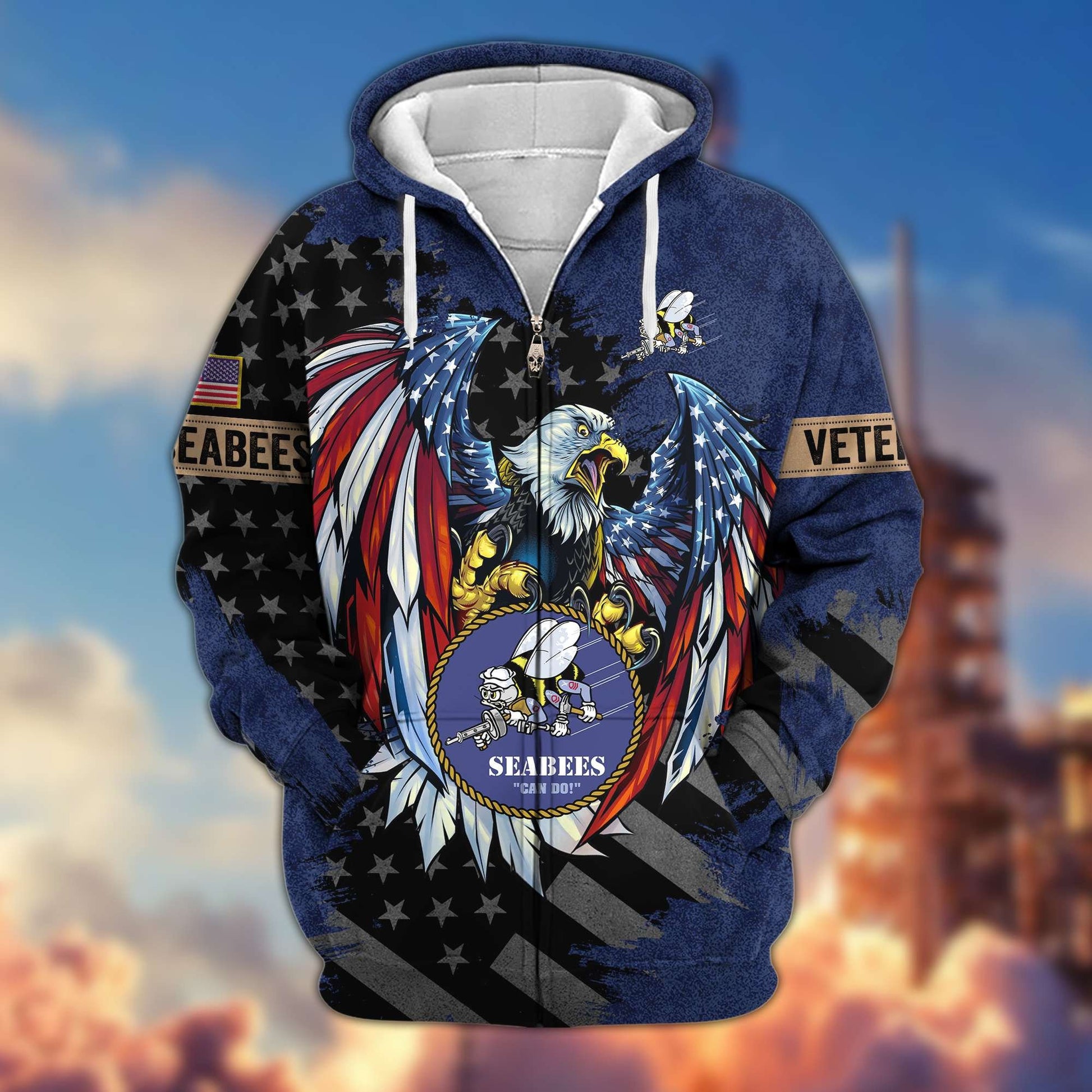 Premium US Veterans Zip Hoodie HG190913, Gifts For Veterans Day, easychoo.com