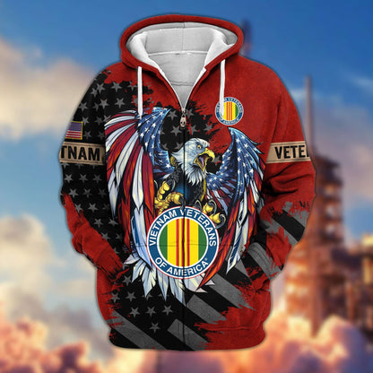Premium US Veterans Zip Hoodie HG190913, Gifts For Veterans Day, easychoo.com