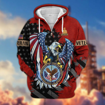 Premium US Veterans Zip Hoodie HG190913, Gifts For Veterans Day, easychoo.com