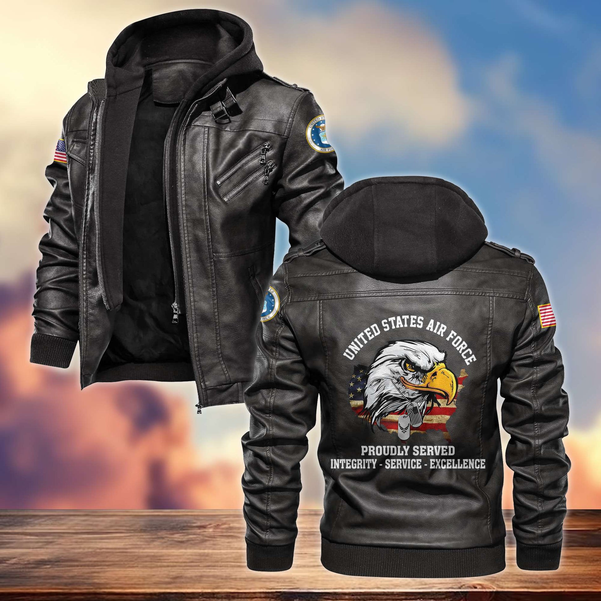 Premium US Veterans Leather Jacket hu300913, Gifts For US Veterans, Gifts For Veterans Day