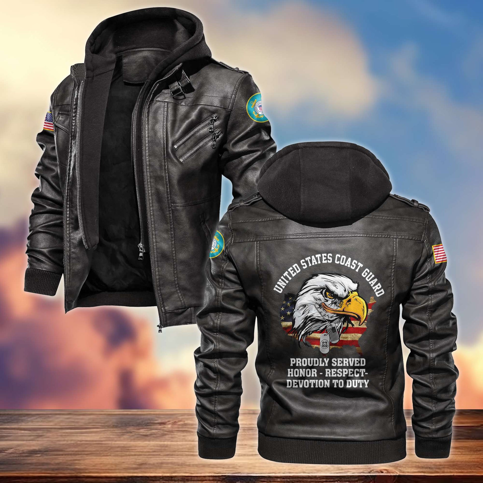 Premium US Veterans Leather Jacket hu300913, Gifts For US Veterans, Gifts For Veterans Day