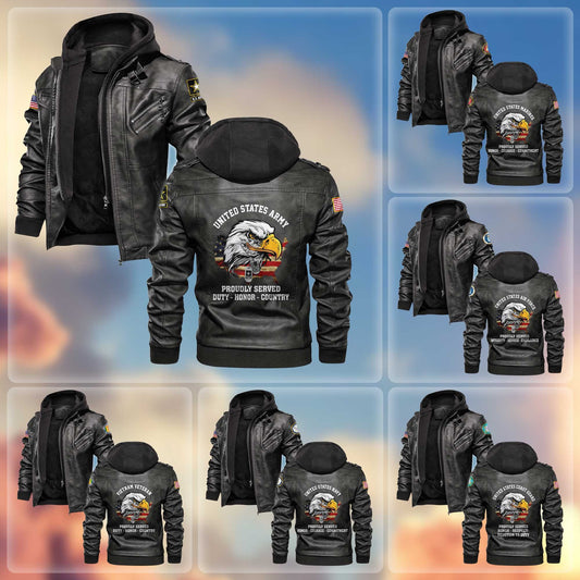 Premium US Veterans Leather Jacket hu300913, Gifts For US Veterans, Gifts For Veterans Day
