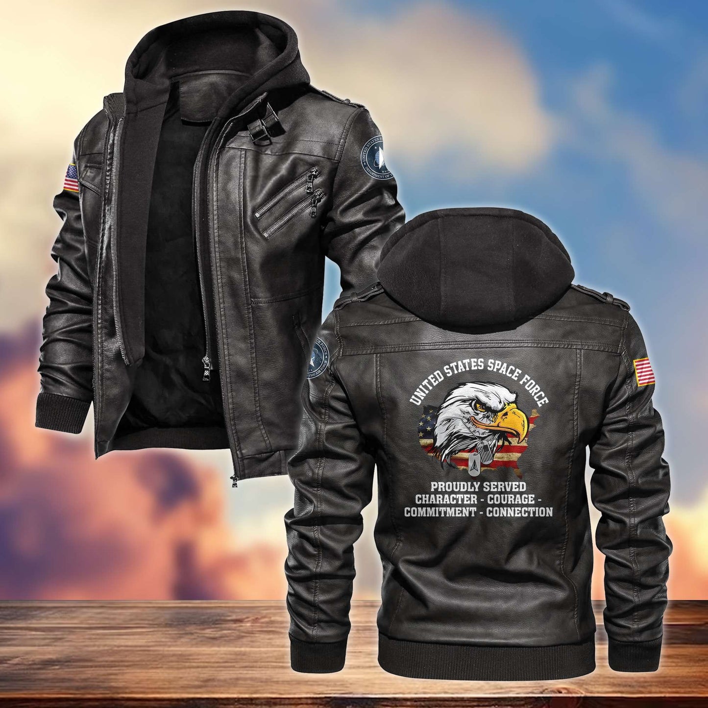 Premium US Veterans Leather Jacket hu300913, Gifts For US Veterans, Gifts For Veterans Day