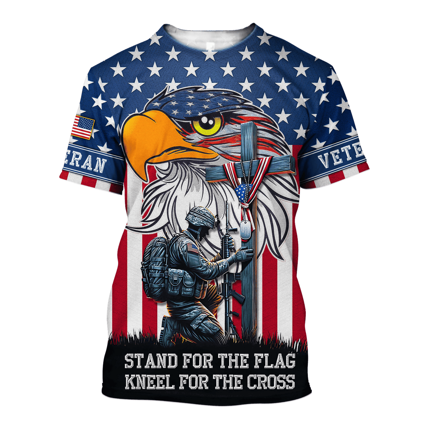 Stand For The Flag - Kneel For The Cross - US Veteran, Gifts for Veterans, Veterans Day