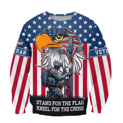 Stand For The Flag - Kneel For The Cross - US Veteran, Gifts for Veterans, Veterans Day