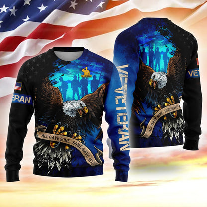 Ugly Sweater - All Gave Some, Some Gave All - Best Gifts For Veterans, Veterans Day, easychoo.com