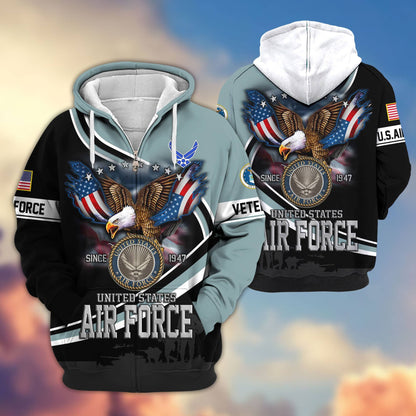 Premium US Veterans Zip Hoodie HG211012, Gifts For US Veterans, easychoo.com