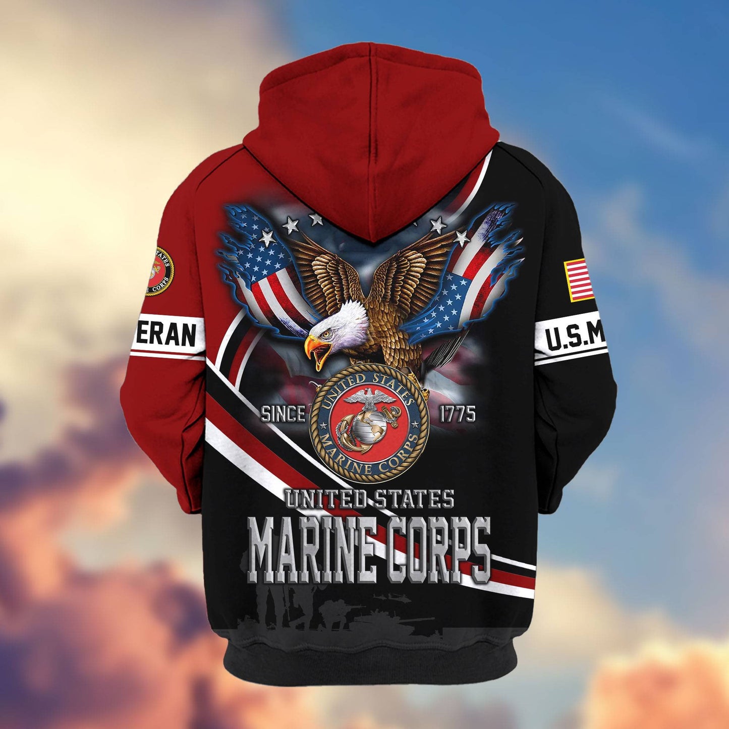 Premium US Veterans Zip Hoodie HG211012, Gifts For US Veterans, easychoo.com