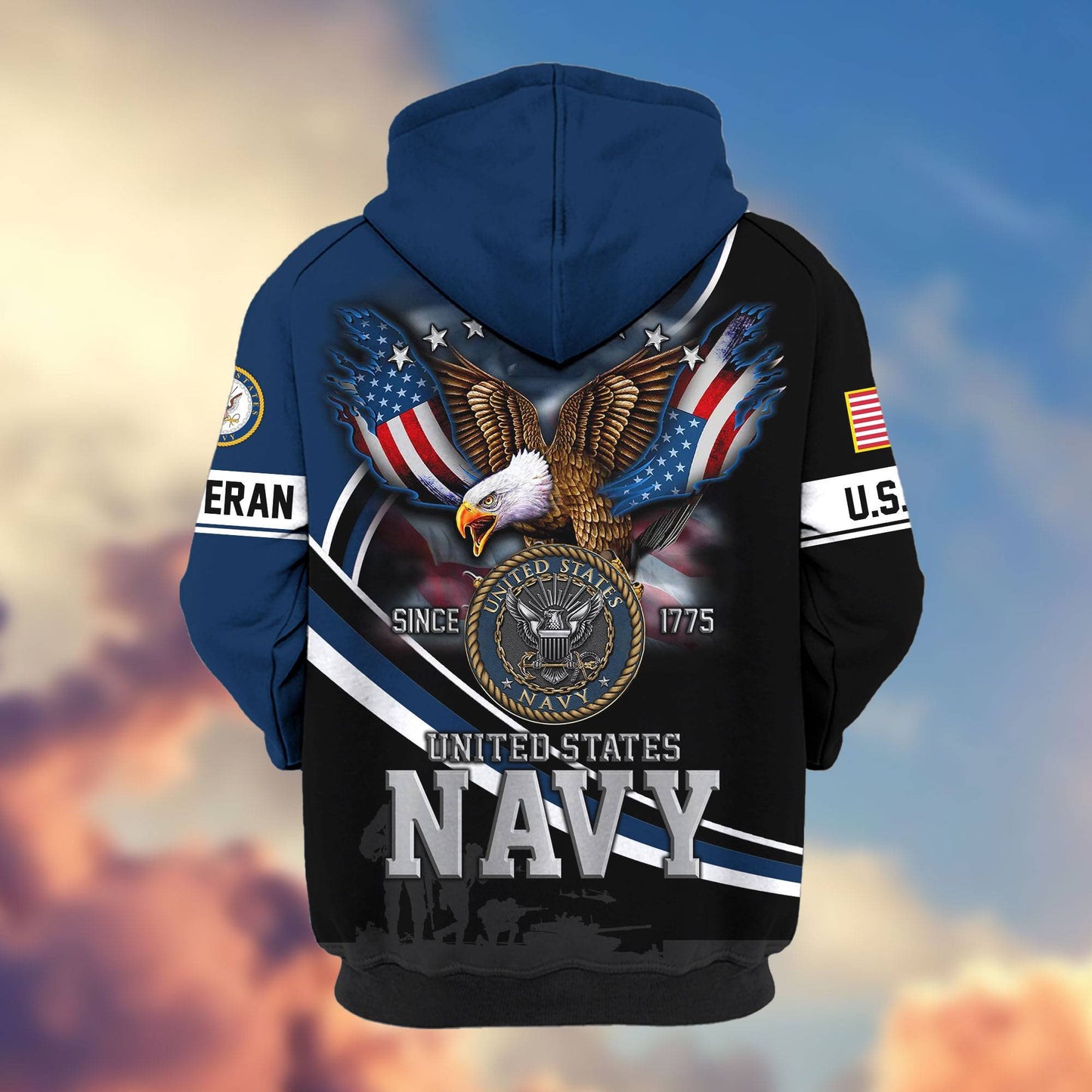 Premium US Veterans Zip Hoodie HG211012, Gifts For US Veterans, easychoo.com