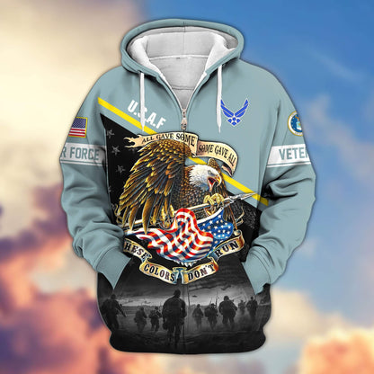 Premium US Veterans Zip Hoodie HG281013, Gifts For US Veterans, easychoo.com