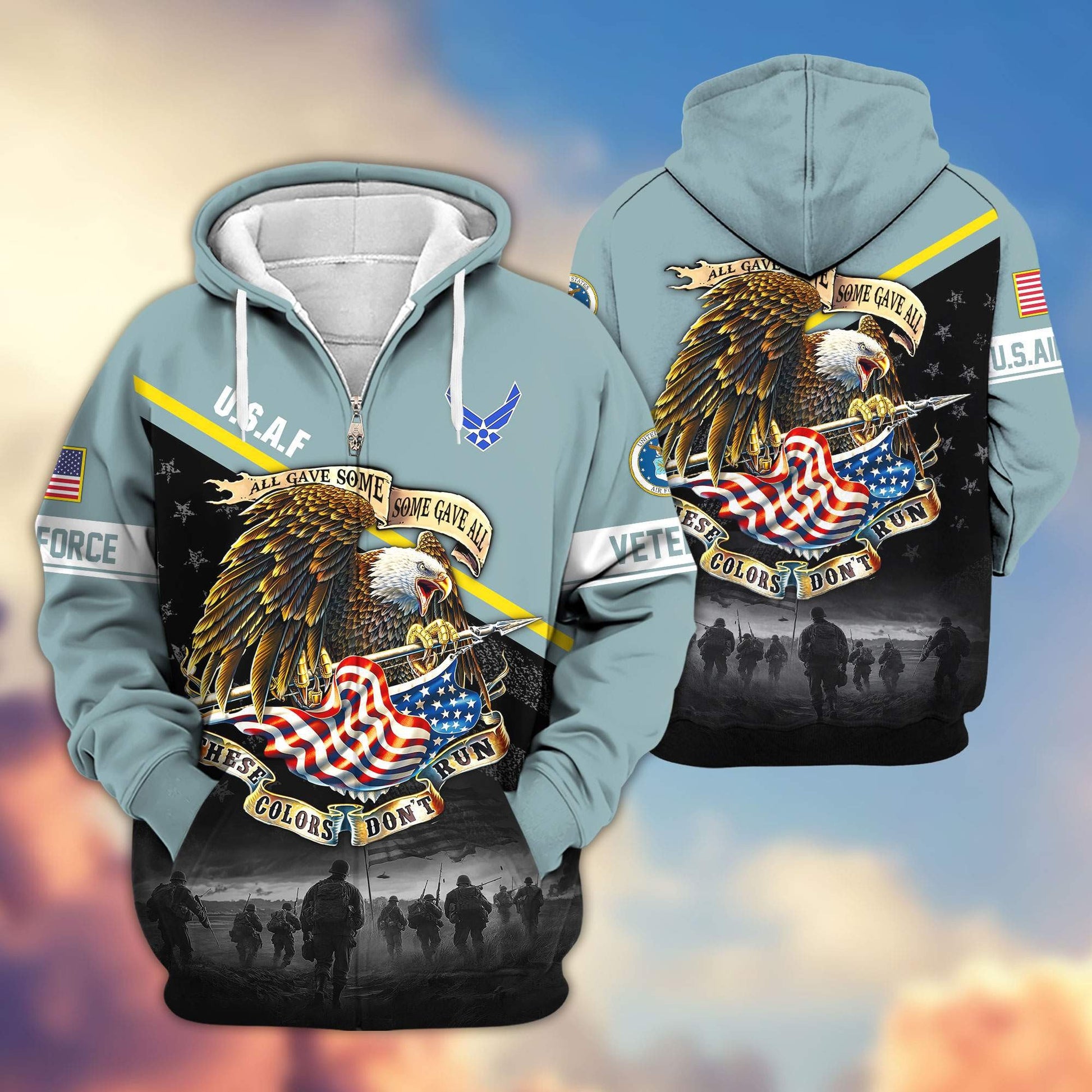 Premium US Veterans Zip Hoodie HG281013, Gifts For US Veterans, easychoo.com