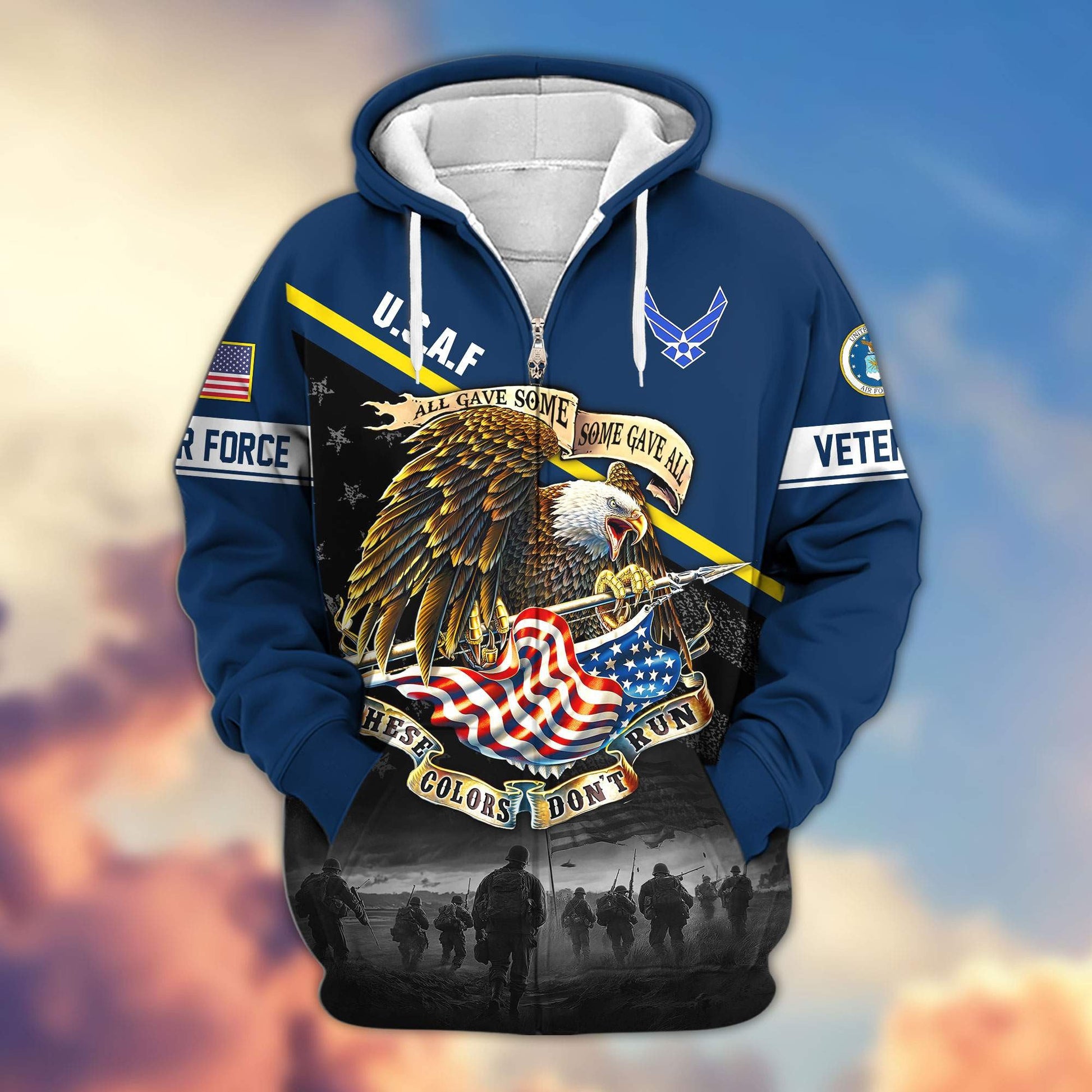 Premium US Veterans Zip Hoodie HG281013, Gifts For US Veterans, easychoo.com