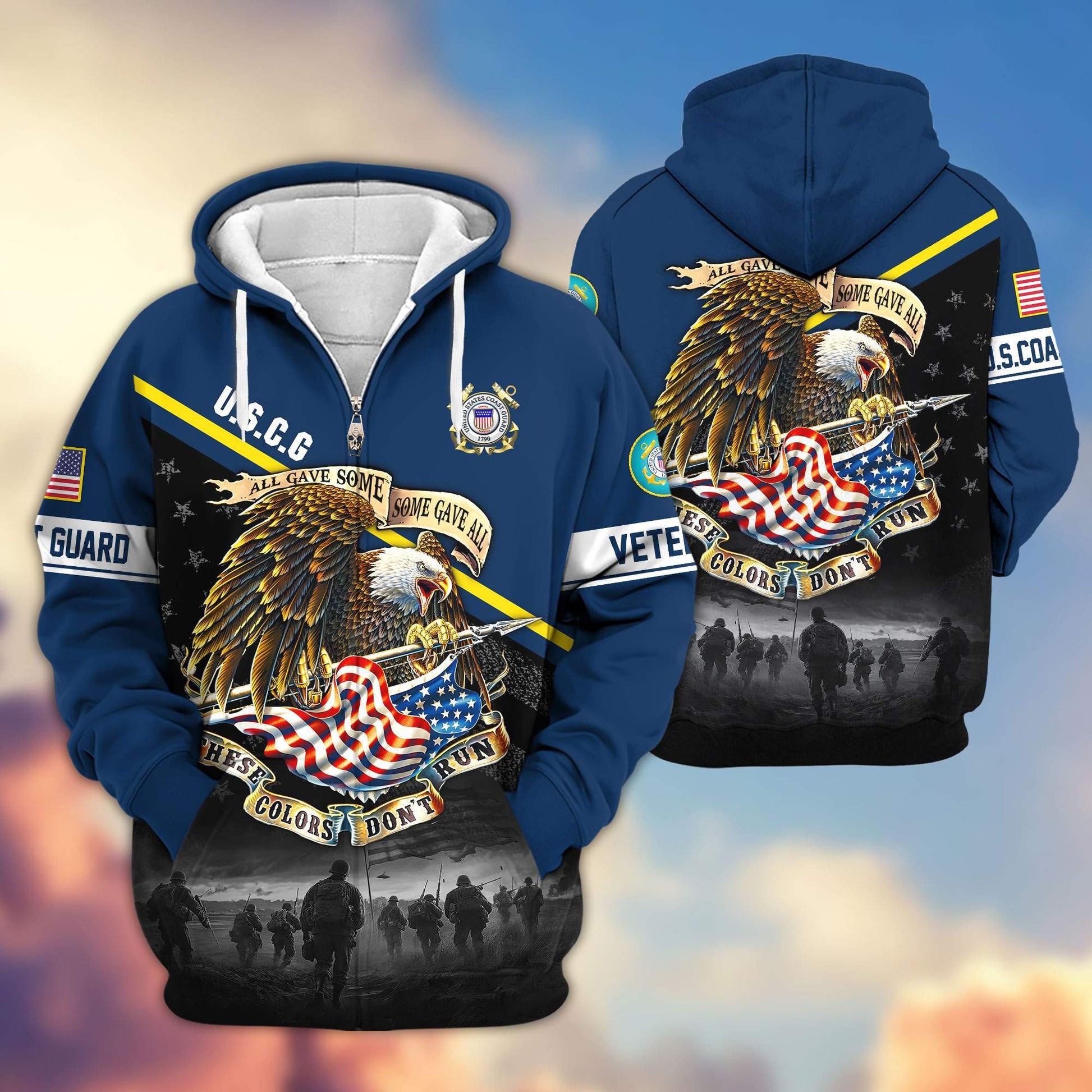 Premium US Veterans Zip Hoodie HG281013, Gifts For US Veterans, easychoo.com
