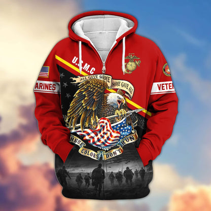 Premium US Veterans Zip Hoodie HG281013, Gifts For US Veterans, easychoo.com