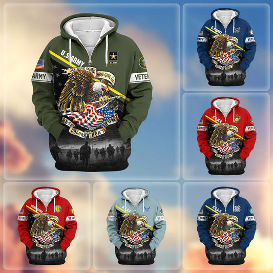Premium US Veterans Zip Hoodie HG281013, Gifts For US Veterans, easychoo.com