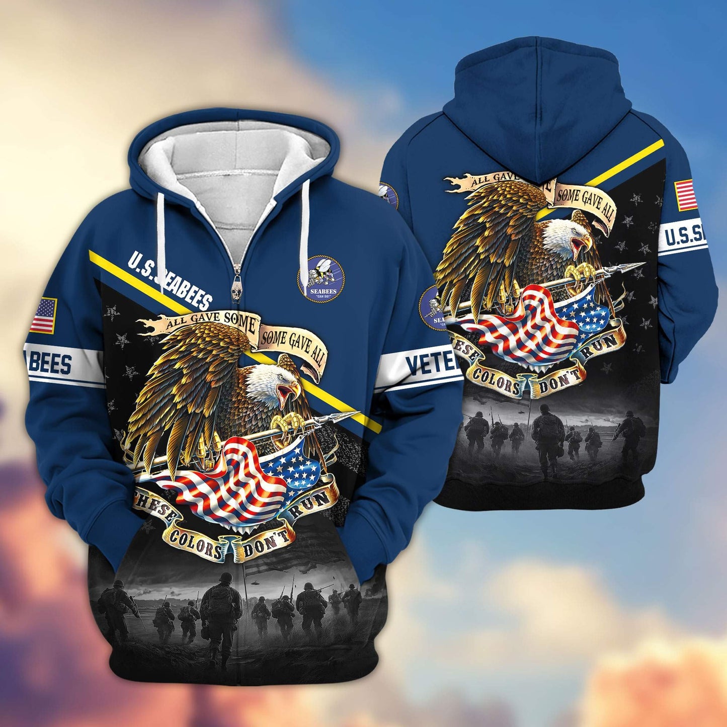 Premium US Veterans Zip Hoodie HG281013, Gifts For US Veterans, easychoo.com