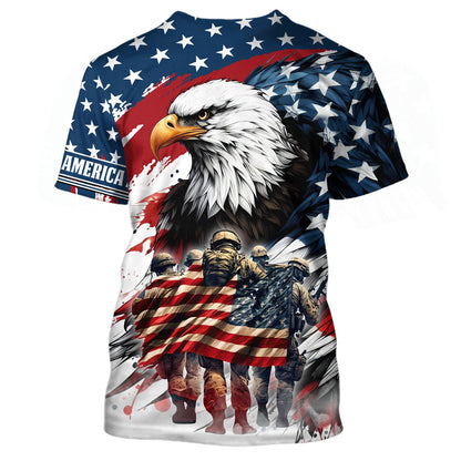 Zip Hoodie - Let Freedom Ring, Independence Day, Veterans Day , Gifts for veterans