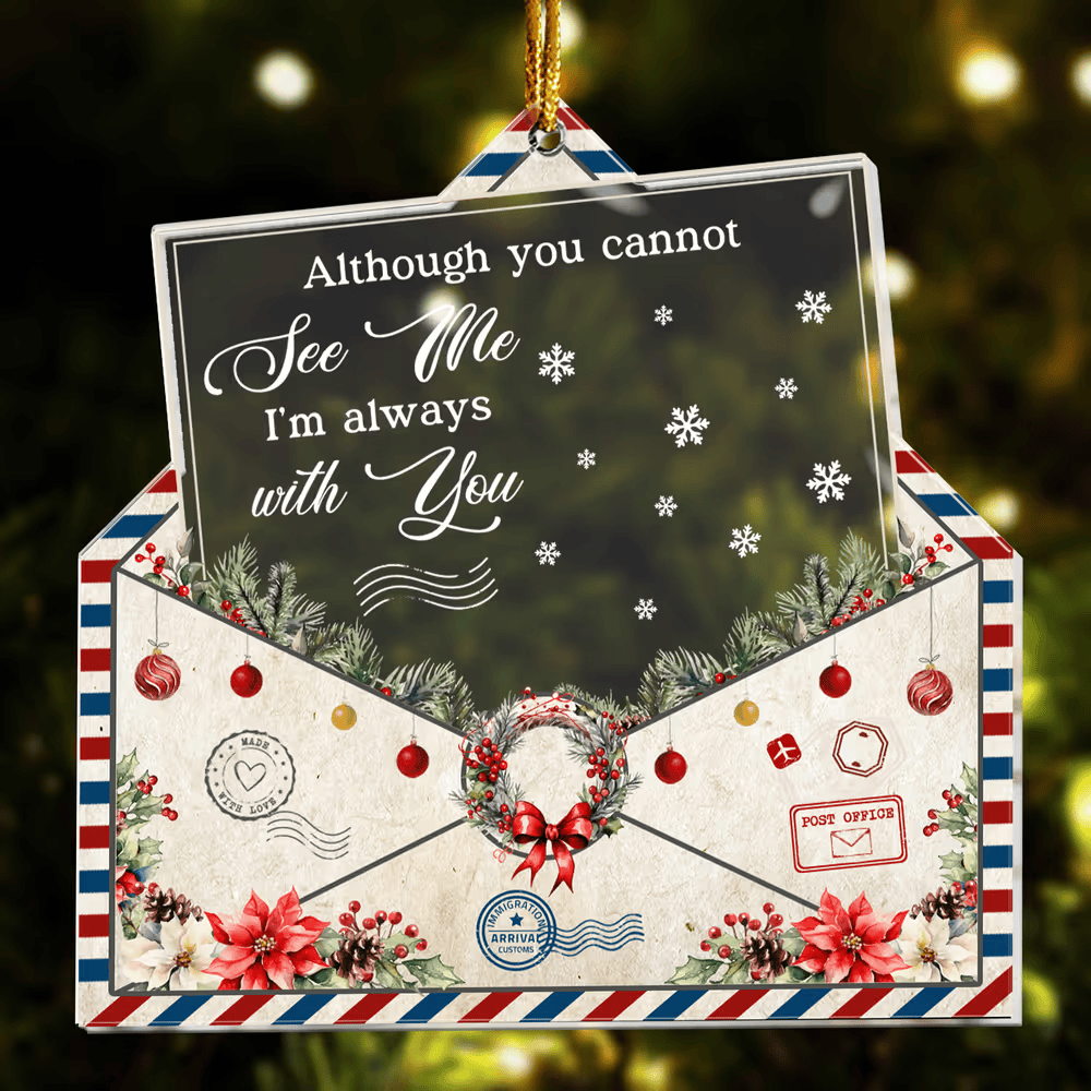 A Letter From Heaven Vintage Style - Personalized Acrylic Photo Ornament- Christmas Gift For Soldier, Veteran Day, easychoo.com