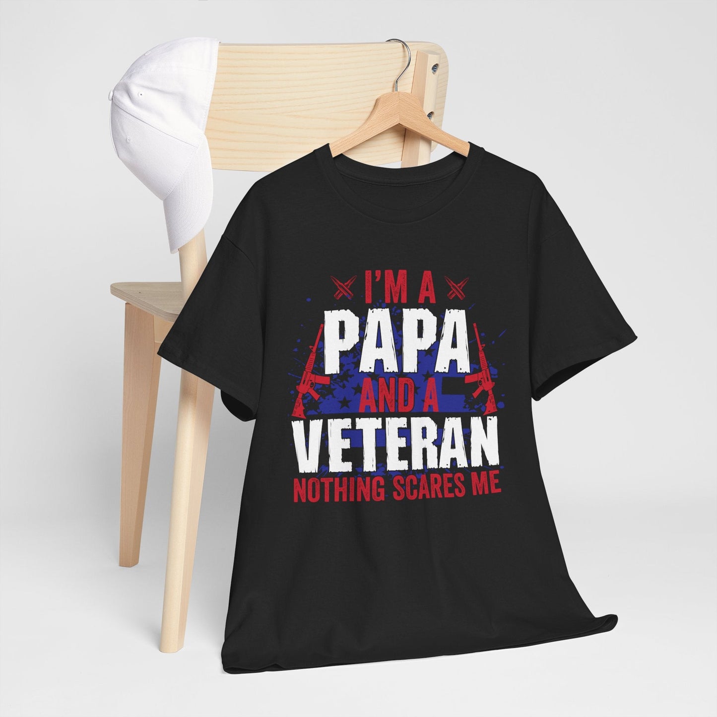 I'm A Papa And A Veteran Nothing Scares Me - Veterans Day, Veterans US, Gifts for Veterans, Unisex Standard T-Shirt, easychoo.com