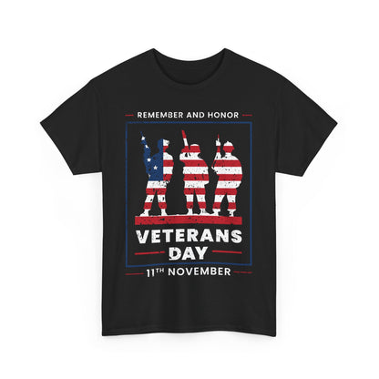 Remember And Honor - Veterans Day, Veterans US, Gifts for Veterans, Unisex Standard T-Shirt, easychoo.com