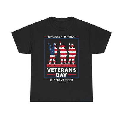 Remember And Honor - Veterans Day, Veterans US, Gifts for Veterans, Unisex Standard T-Shirt, easychoo.com