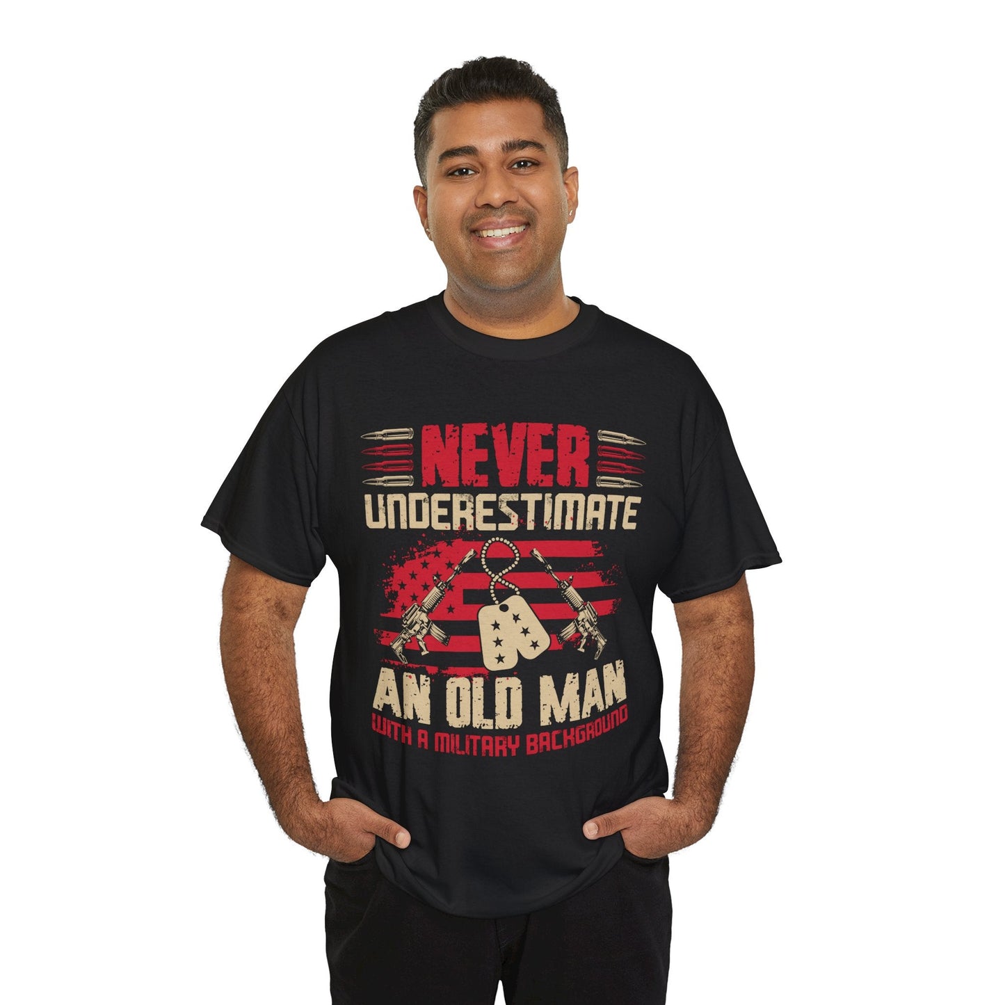 Never Underestimate - Veterans Day, Veterans US, Gifts for Veterans, Unisex Standard T-Shirt, easychoo.com