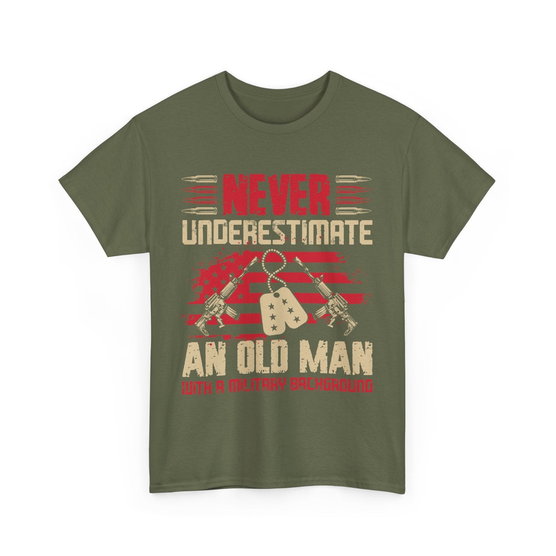 Never Underestimate - Veterans Day, Veterans US, Gifts for Veterans, Unisex Standard T-Shirt, easychoo.com