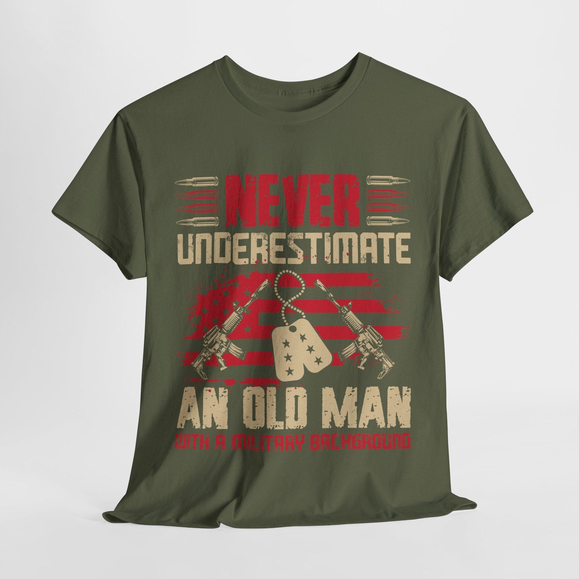 Never Underestimate - Veterans Day, Veterans US, Gifts for Veterans, Unisex Standard T-Shirt, easychoo.com
