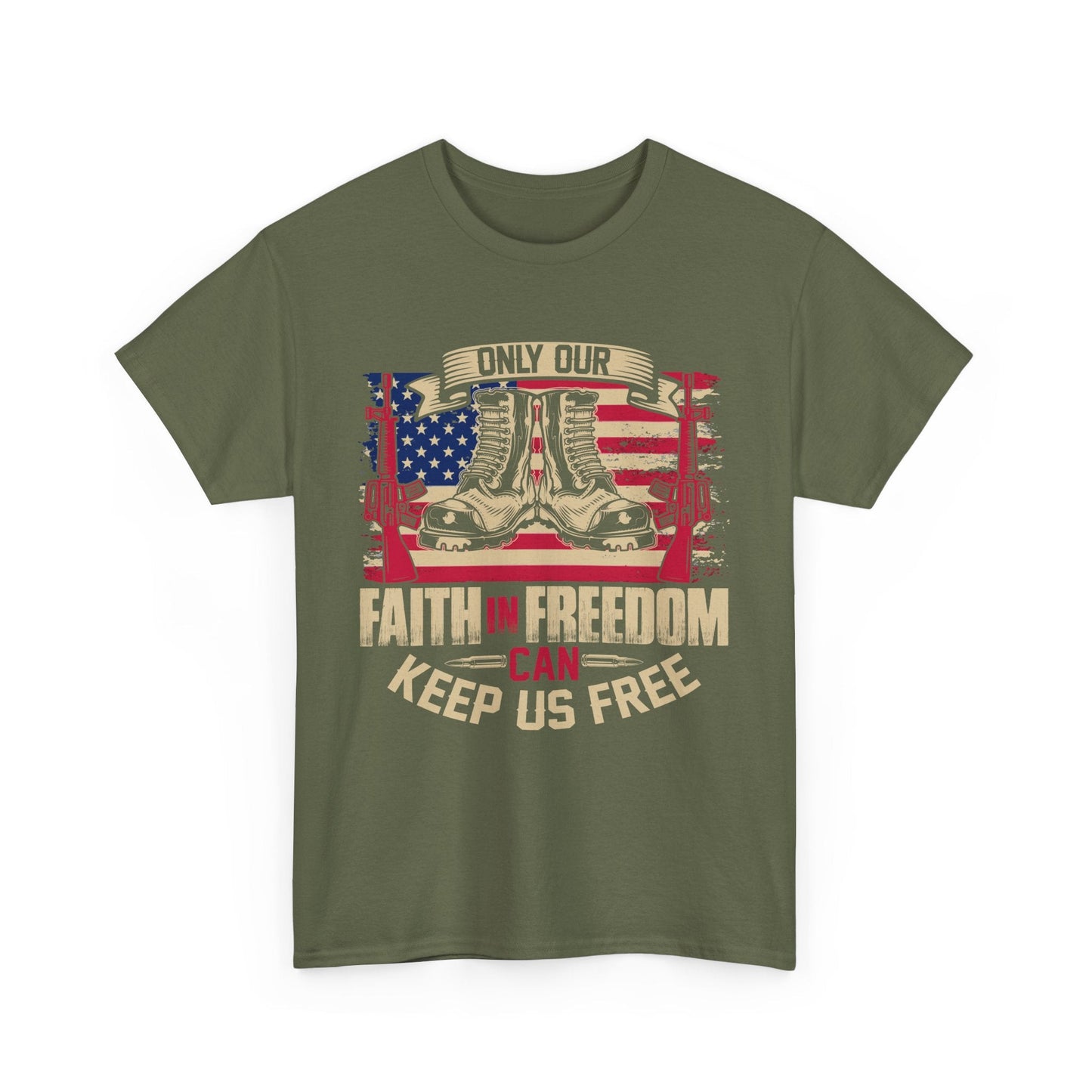 Faith In Freedom - Veterans Day, Veterans US, Gifts for Veterans, Unisex Standard T-Shirt, easychoo.com