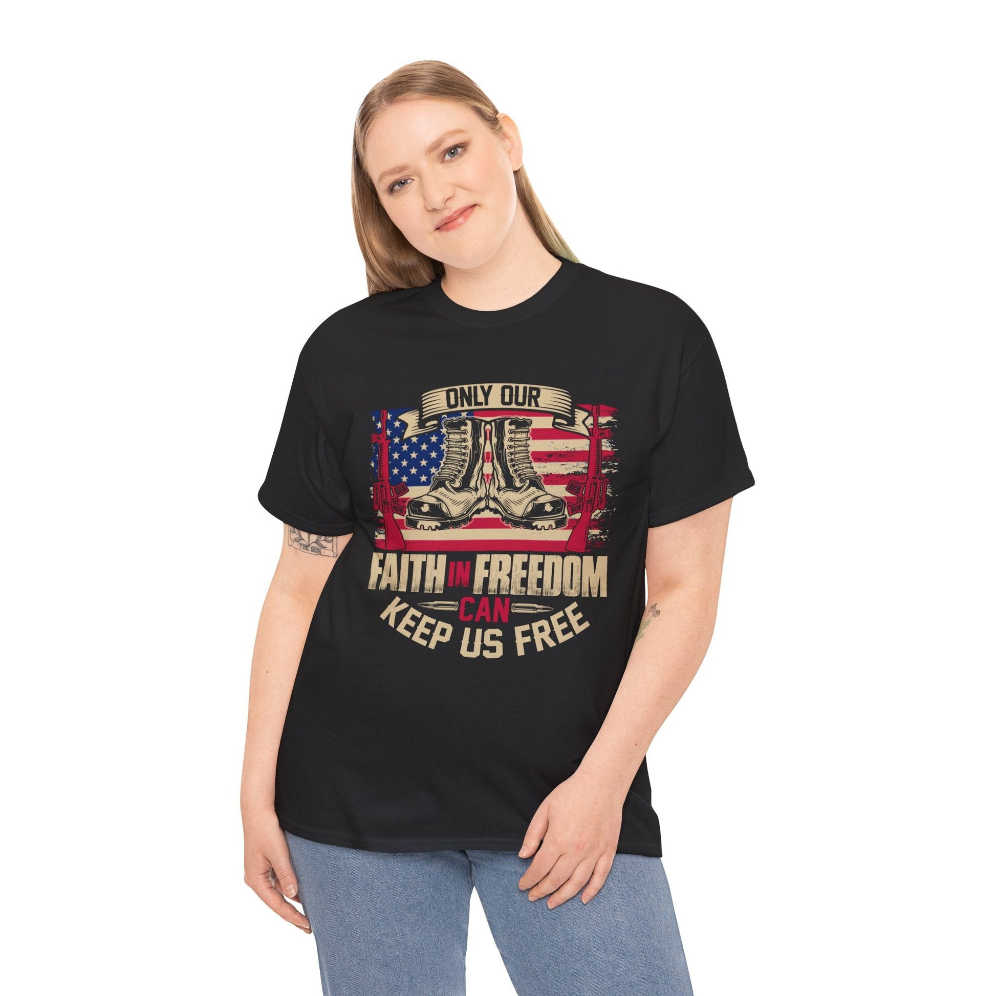 Faith In Freedom - Veterans Day, Veterans US, Gifts for Veterans, Unisex Standard T-Shirt, easychoo.com