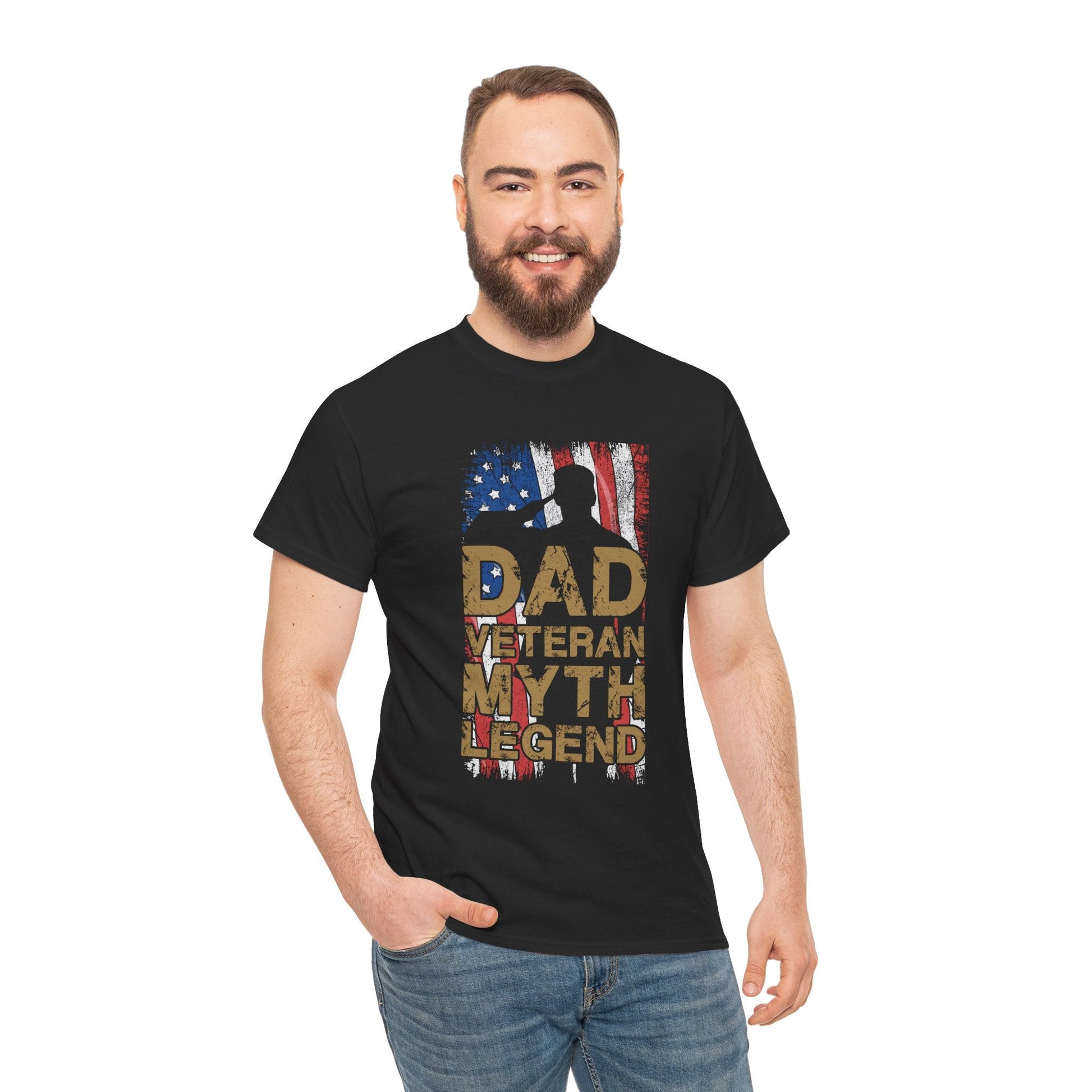 Dad Veteran Myth Legend - Veterans Day, Veterans US, Gifts for Veterans, Unisex Standard T-Shirt, easychoo.com