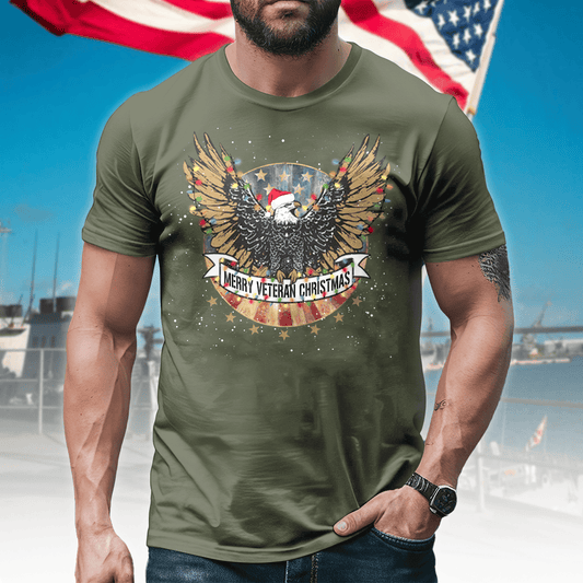 Veterans Day 2024, Merry Veteran Christmas - Personalized Shirt, easychoo.com