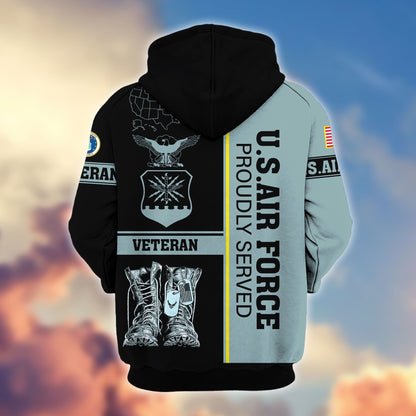 Premium US Veterans Zip Hoodie HF080111, Gifts For US Veterans Gifts On Father's Day, Armed Force Day, Independence Day, Veterans Day., easychoo.com