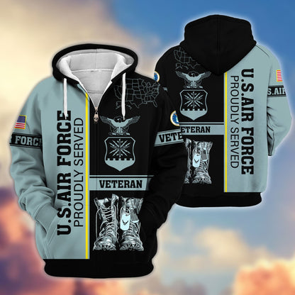 Premium US Veterans Zip Hoodie HF080111, Gifts For US Veterans Gifts On Father's Day, Armed Force Day, Independence Day, Veterans Day., easychoo.com